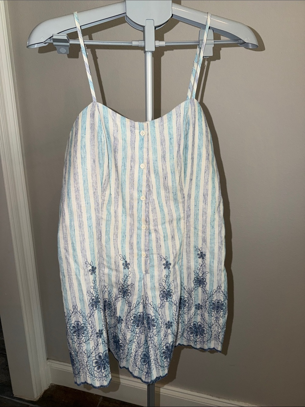 Gianni Bini Cream Floral Flirty Romper NWOT